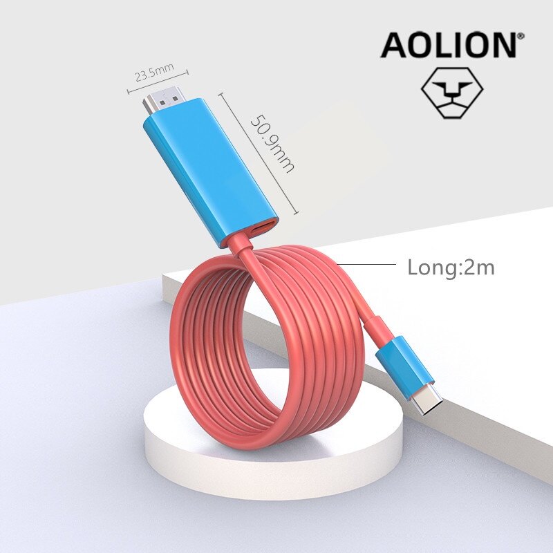 4K HDMI tương thích cáp cho Nintendo Switch & Switch OLED/Lite PC TV chiếu HD Dây sạc nhanh cho NS điện thoại tablet sàn hơi