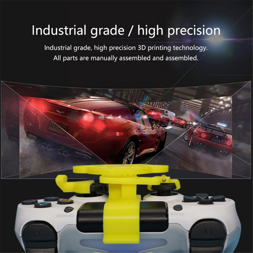 For PS4 Controller Racing Games Mini Steering 3D Printing Wheel Auxiliary Controller Game Joystick Simulator Gamepad
