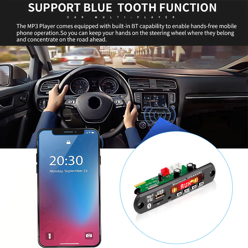 Dc 5V 26V 40W Bảng Mạch Giải Mã MP3 Bluetooth MP3 máy nghe nhạc USB FM loa AUX mô-đun radio không cần tay