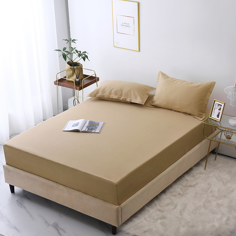 Cotton Fitted Sheet with Elastic Bands Non Slip Adjustable Mattress Covers for Single Double King Queen Bed