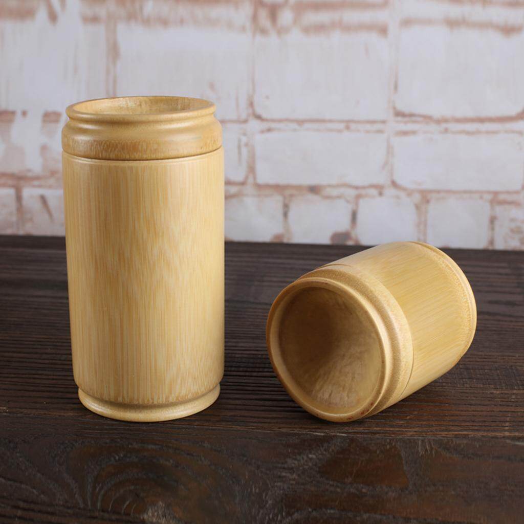Blesiya Handmade Tea Box Bamboo Storage Box Tea Canister Lid Kitchen Storage Jars