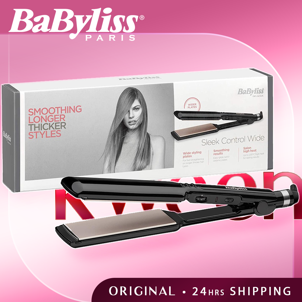 BaByliss Sleek Control Wide Straightener 2179U Wider Plates Lazada