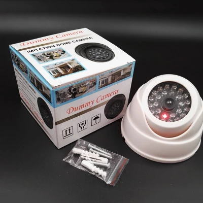 BOKALI Dummy Fake Surveillance Security Dome Camera CCTV 30pcs Flashing LED Light White