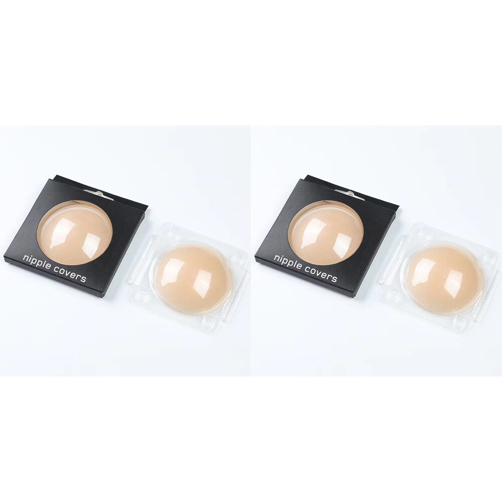 INTIMA 2/4Pairs Invisible Breast Sticker No Glue Temperature Self-adhesive Ultra-thin Silicone Nip Covers Nude Bra Pastie Can Be Reused 100 Times Breast Pasty