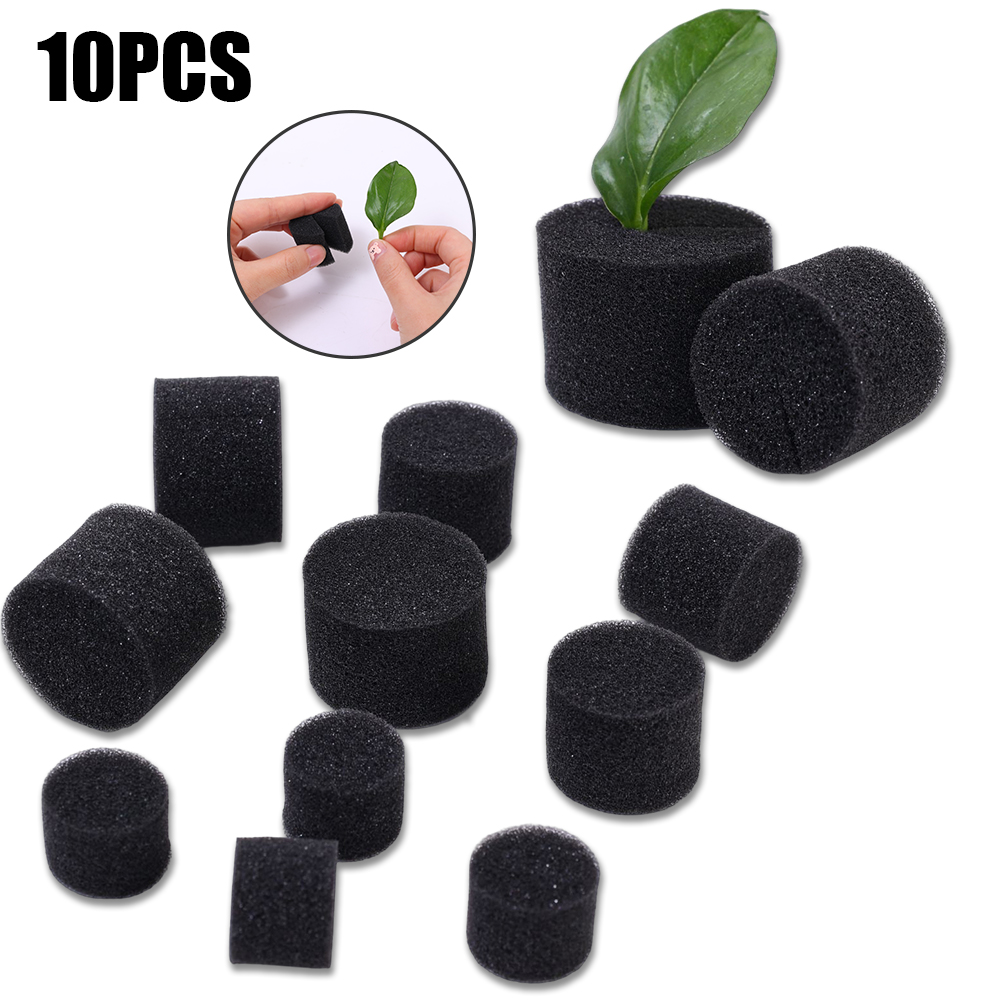 10 Miếng Bọt Biển Nảy Mầm Aquaponic Tròn Miếng Bọt Biển Nảy Mầm Thủy Canh Miếng Bọt Biển Tạo Rễ Hydroponik Netpot