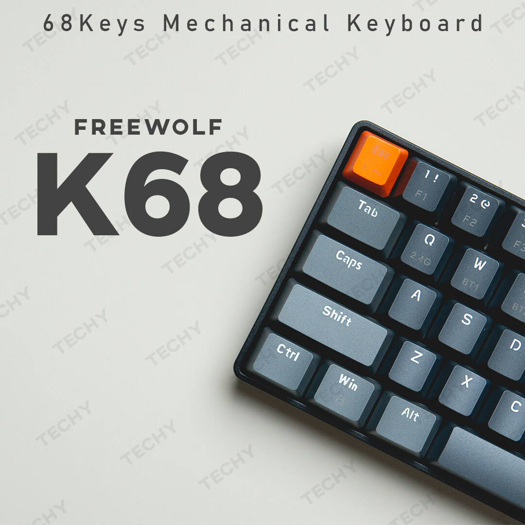 [READY STOCK] Freewolf K68 Mechanical Keyboard Hot Swappable USB C ...