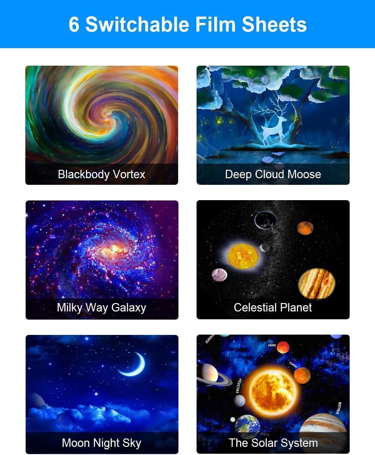 Máy chiếu bầu trời đầy sao, Đèn ngủ Galaxy Night Light Cặp đôi quà tặng Đèn bản đồ có thể xoay 360 độ