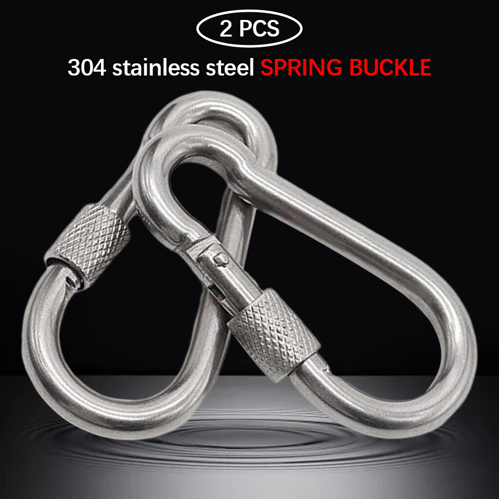 Baoblaze 2PCS of Heavy Duty Lightweight Locking Carabiner Clips, Excellent for Securing Pets, Outdoor, Camping, Hiking, Hammock, Dog Leash Harness, Keychains