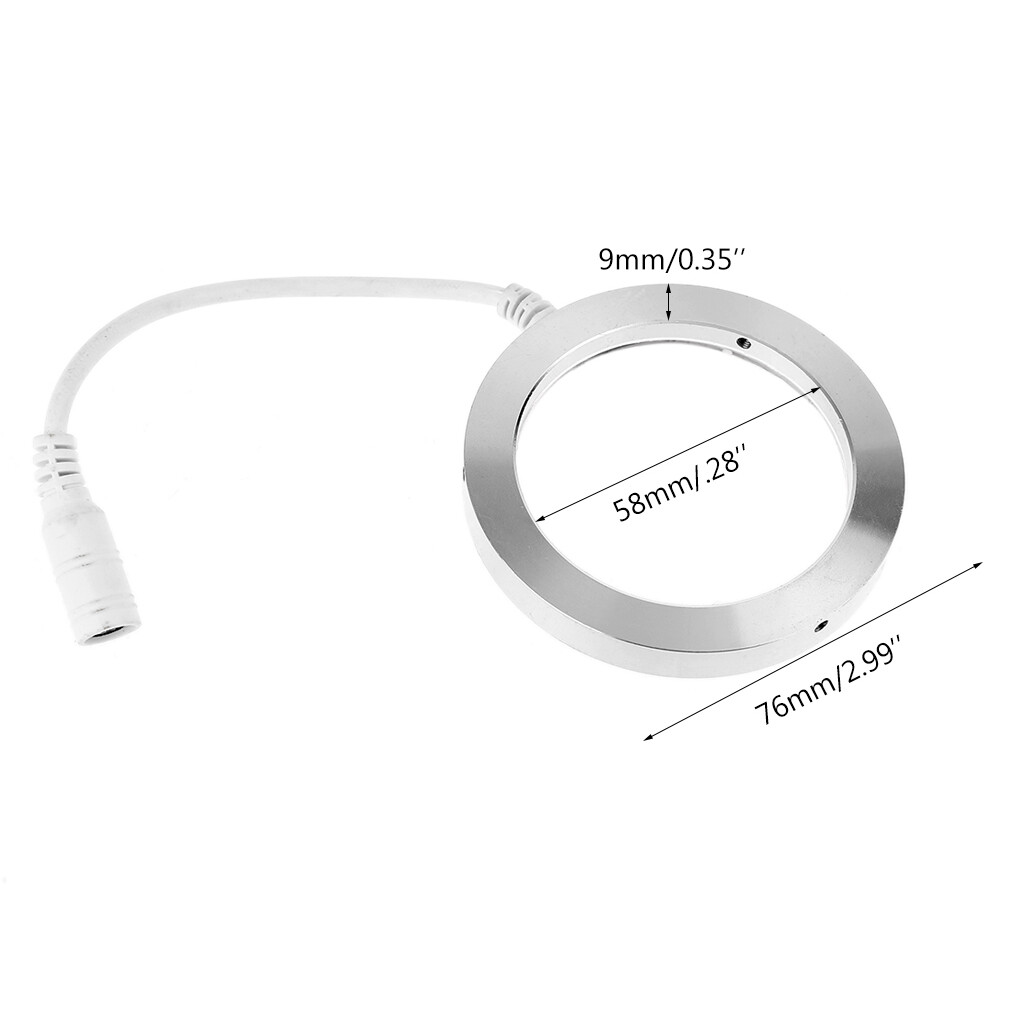60 LED Adjustable Ring Light for STEREO ZOOM Microscope Shadowless Lamp USB Plug