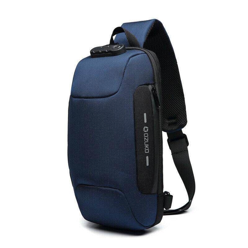 2019 Multi - Function กระเป๋าสะพายข้างสำหรับผู้ชาย Anti - Theft ไหล่กระเป๋าเอกสารสำหรับผู้ชายกันน้ำทริประยะสั้นกระเป๋าคาดอก Pack