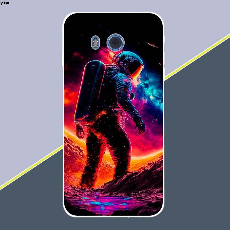 For htc u11 astronaut pattern soft silicon tpu case cover