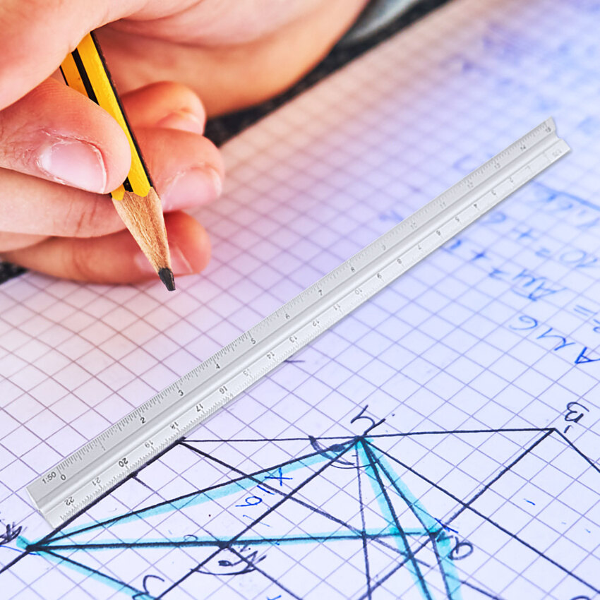 30 cm aluminum alloy triangle scale construction engineering technical drawing ruler