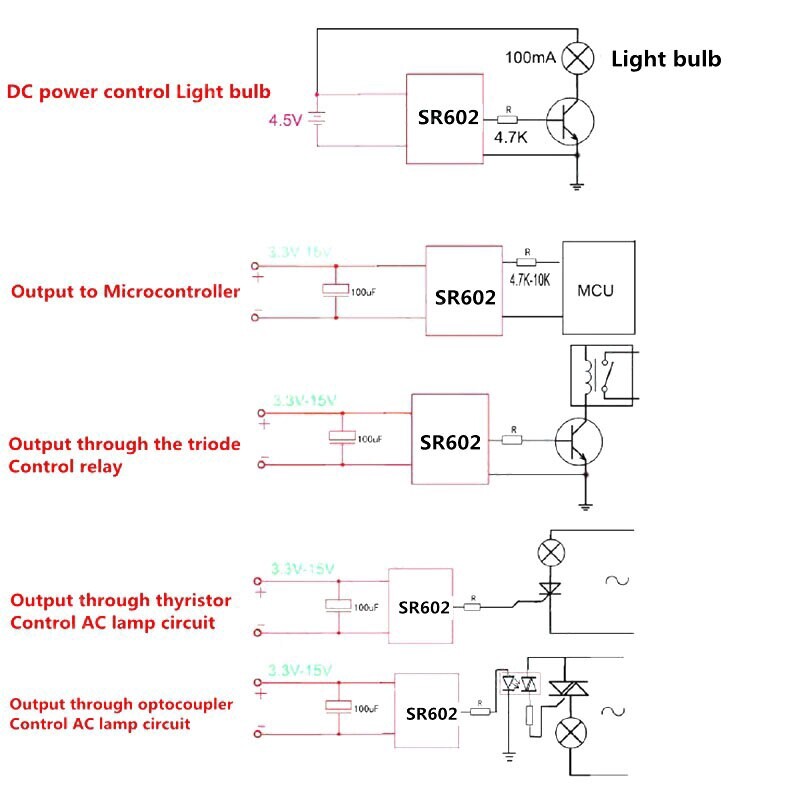 Mini SR602 Cảm Biến Chuyển Động Mô-đun Dò Hồng Ngoại Hỏa Điện Bộ Dụng Cụ Chuyển Đổi Cảm Giác PIR Cho Arduino