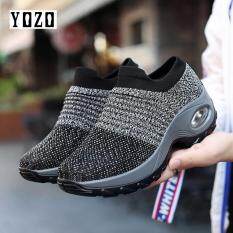 Giày Đế Bệt YOZO Dành Cho Nữ, Giày Thể Thao Thoáng Khí Có Đế Dày, Đệm Khí, Giày Lưới Dệt Đế Dày Dành Cho Nữ, Giày Đế Dày Siêu Nhẹ Đi Du Lịch, Cỡ Lớn 35-42