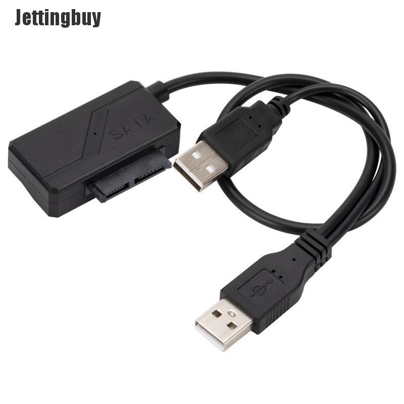 [Jettingbuy] SATA to USB 2.0 Adapter Cable External Power Cable for CD/DVD ROM Slimline Drive