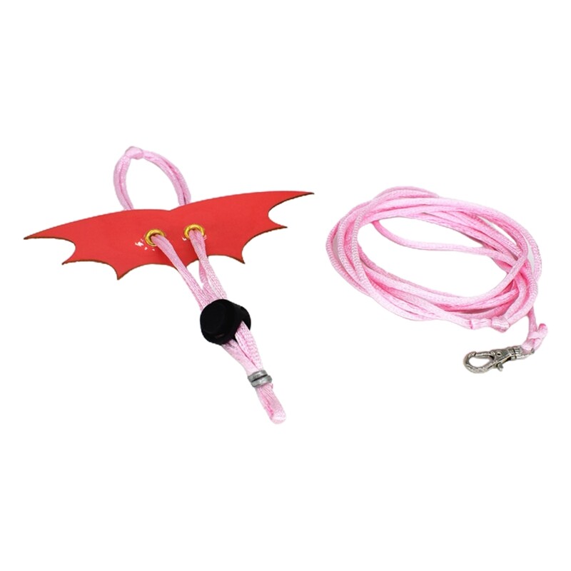 Bearded Dragon Harness and Leash Adjustable Lizard Leash Set with Wings for Small Reptiles Junior Squirrels Hamsters