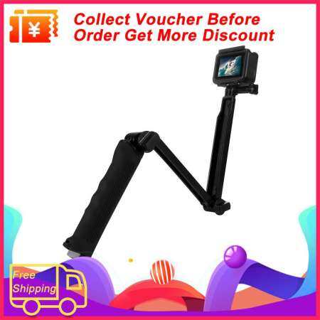 LIFEF สำหรับ GoPro HERO อุปกรณ์เสริม Puluz 3 WAY แขนยึดจับของขาตั้งกล้องที่ยึดไม้เซลฟี่