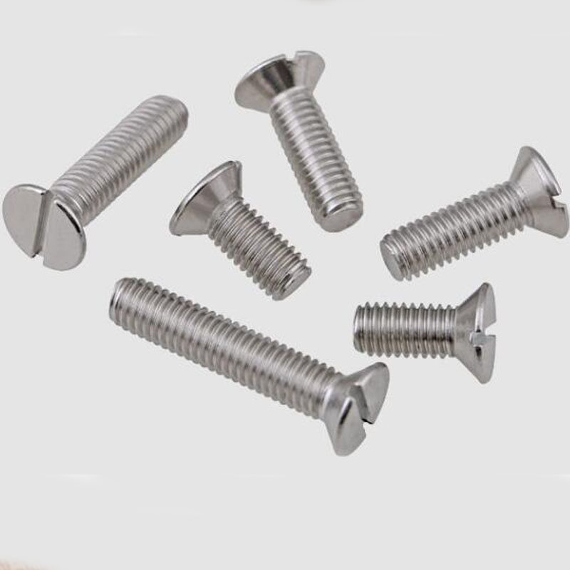 M5 M6 M8 Stainless Steel 304 Slotted Countersunk Head Machine Screw Flat Head Bolt
