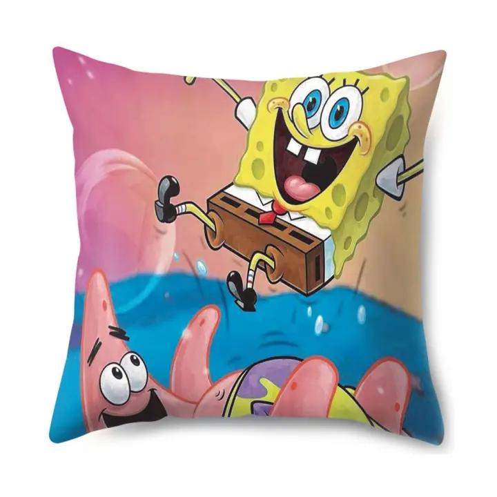 Cartoon Spongebob Squarepants Sofa Car Bed Pillow Case Bedroom