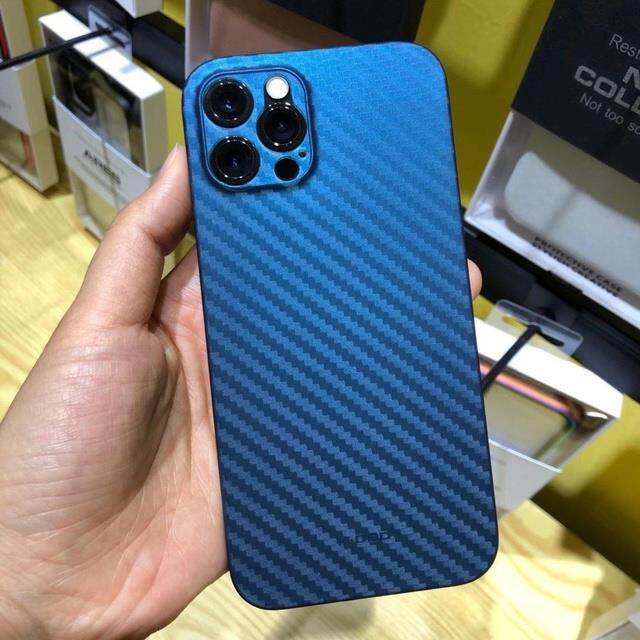 K-doo carbon fiber pattern ultra slim pc case for iphone 14 13 mini 12 14 plus 13 pro max 11 pro max lens protection phone cover