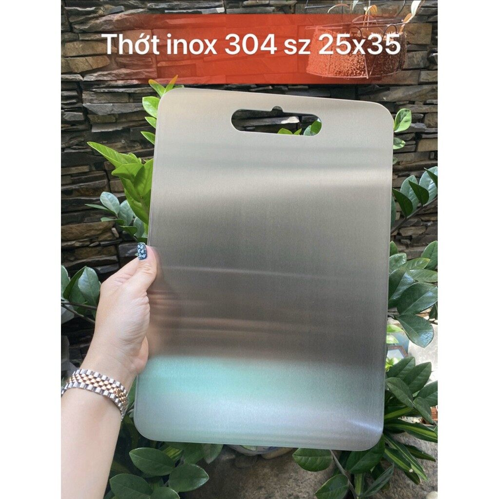 [HCM]THỚT INOX 304 CHỐNG RỈ SÉT –THỚT INOX CAO CẤP (Size Lớn 25x35cm) THỚT INOX VỆ SINH BỀN ĐẸP TỐT