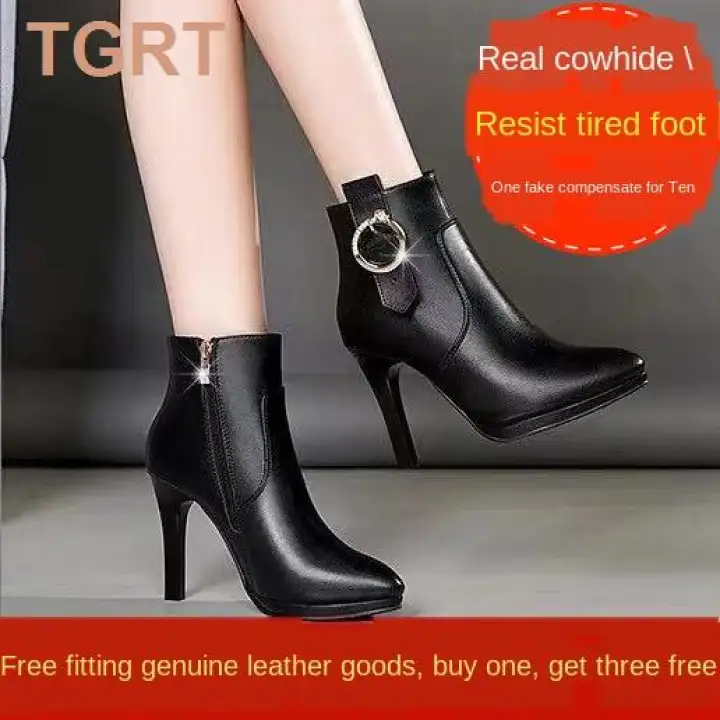 leather platform boots womens