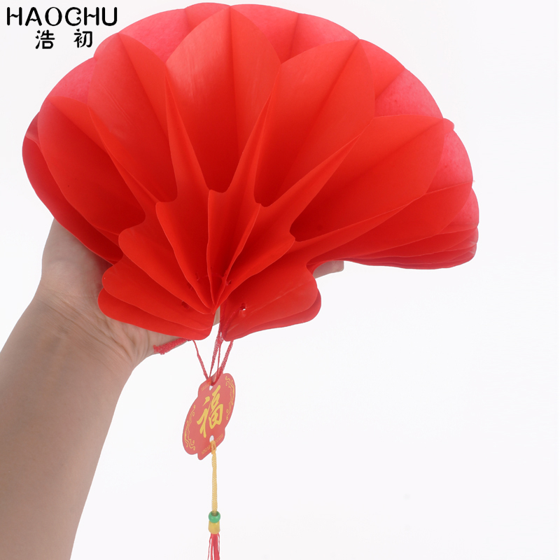 【Lightingeverthing】 Cái/bộ 10 Chiếc Đèn Lồng Giấy Màu Đỏ May Mắn Chống Nước Gấp Được Trang Trí Nhà Cửa Lễ Hội Mùa Xuân Năm Mới Của Trung Quốc, 12/15/20/25/30Cm