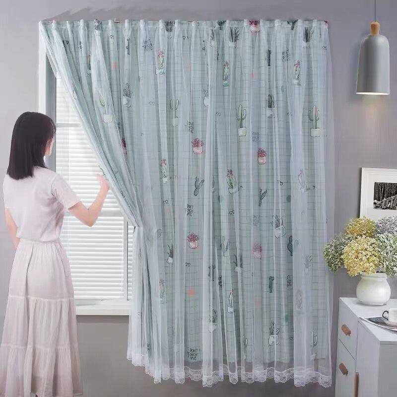 1 Mảnh Rèm Dán Velcro Cho Bé Gái, Tấm Màn Che Phòng Ngủ Vải Dán Không Cần Khoan, Loại Dán Đơn Giản