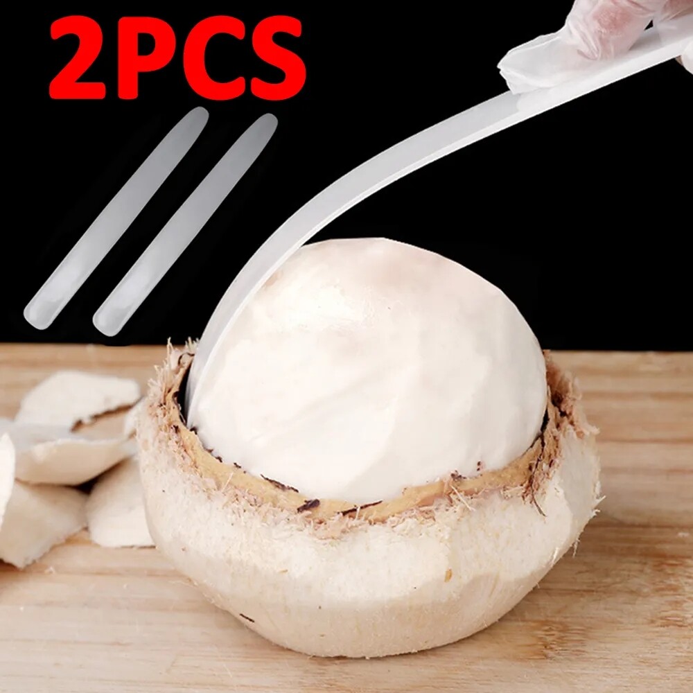 2pcs dừa thịt Remover dụng cụ nhà bếp trứng mềm dao cạo dừa công cụ dễ dàng để hoạt động dụng cụ trái cây