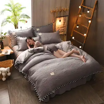 Wisjoy 4 In 1 Queen King Super King Bedding Set Bed Sheet With