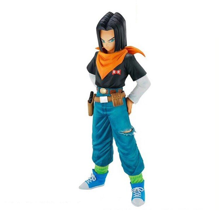24CM Anime Dragon Ball Z Android 17 Figure Android 18 PVC Action Figurine Collection Doll Model Toys for Children Christmas Gift