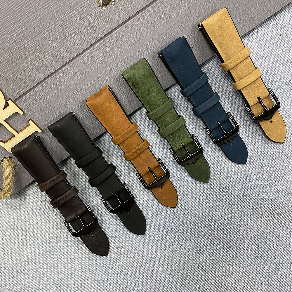 High Quality Silicone Watch Strap 20mm 22mm Quick Release Leather Watchbands