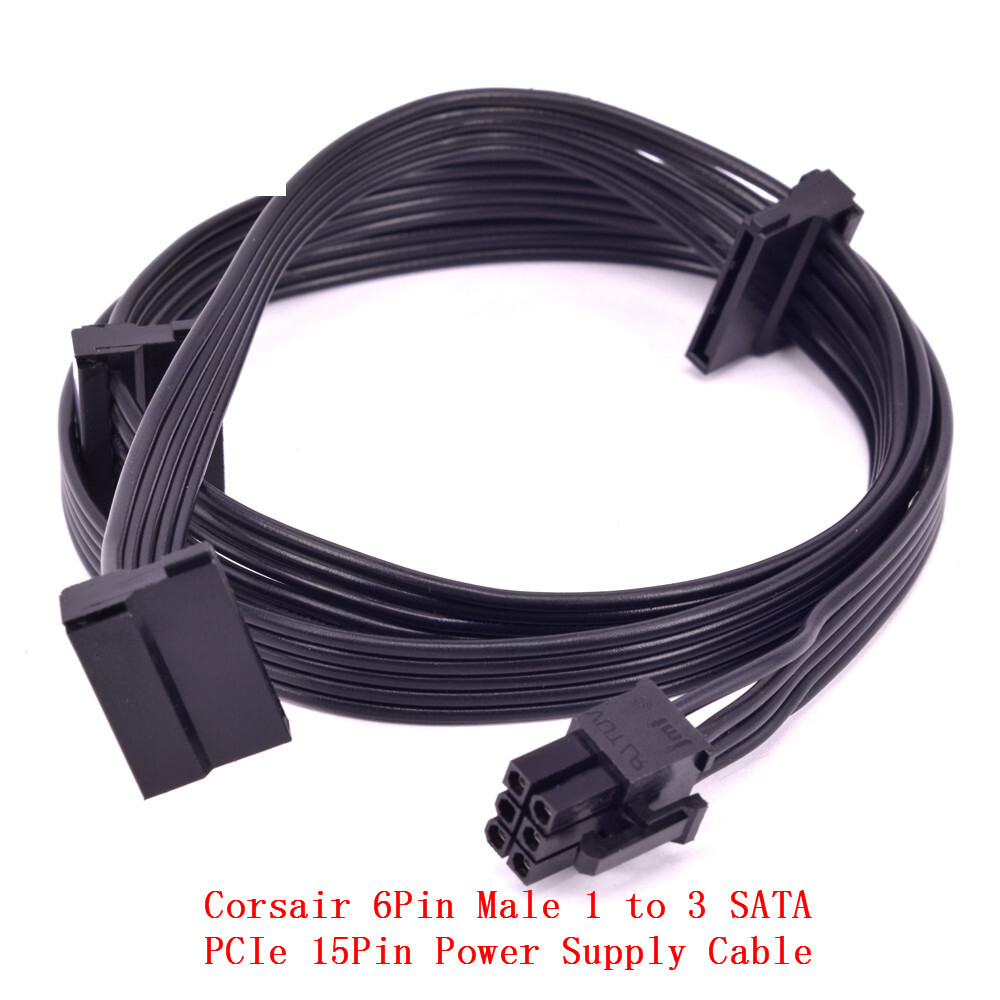 Corsair PSU GPU Modular Power Cable PCIe 8Pin 6+2Pin Dual 8Pin Molex IDE 4Pin SATA HDD CPU 4