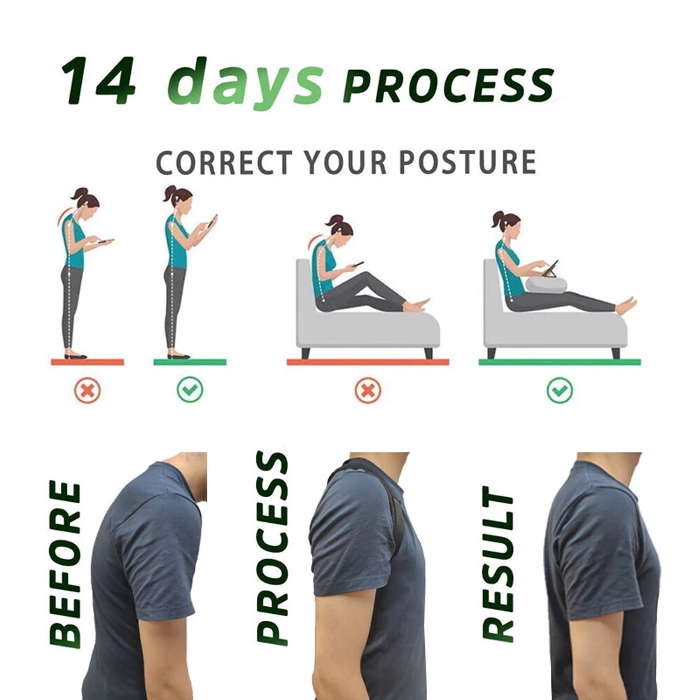 1Pcs Back Posture Corrector Belt Adjustable Clavicle Spine Back Shoulder Lumbar Posture Correction for Women Men