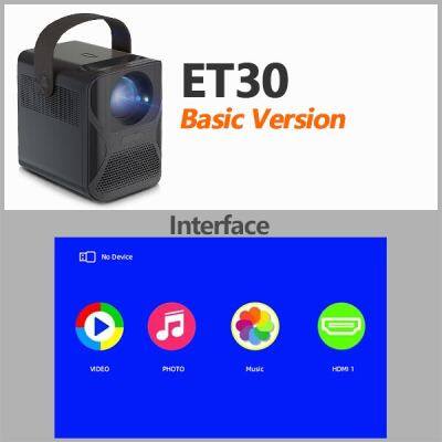 ดูภาพ ET30โปรเจคเตอร์แบบ Full HD 1920X1080P Android มินิ WIFI โปรเจ็กเตอร์สำหรับโฮมเธียเตอร์ LED เครื่องฉายวิดีโอ4K ถอดรหัส7800MAH เพิ่มเติม ET30โปรเจคเตอร์แบบ Full HD 1920X1080P Android มินิ WIFI โปรเจ็กเตอร์สำหรับโฮมเธียเตอร์ LED เครื่องฉายวิดีโอ4K ถอดรหัส7800MAH