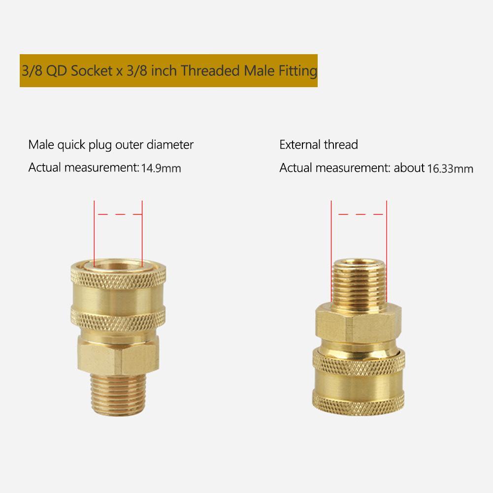 Năm 3/8 Kết Nối Nhanh Lắp Áp Lực Khớp Nối Kết Nối Bộ Adapter