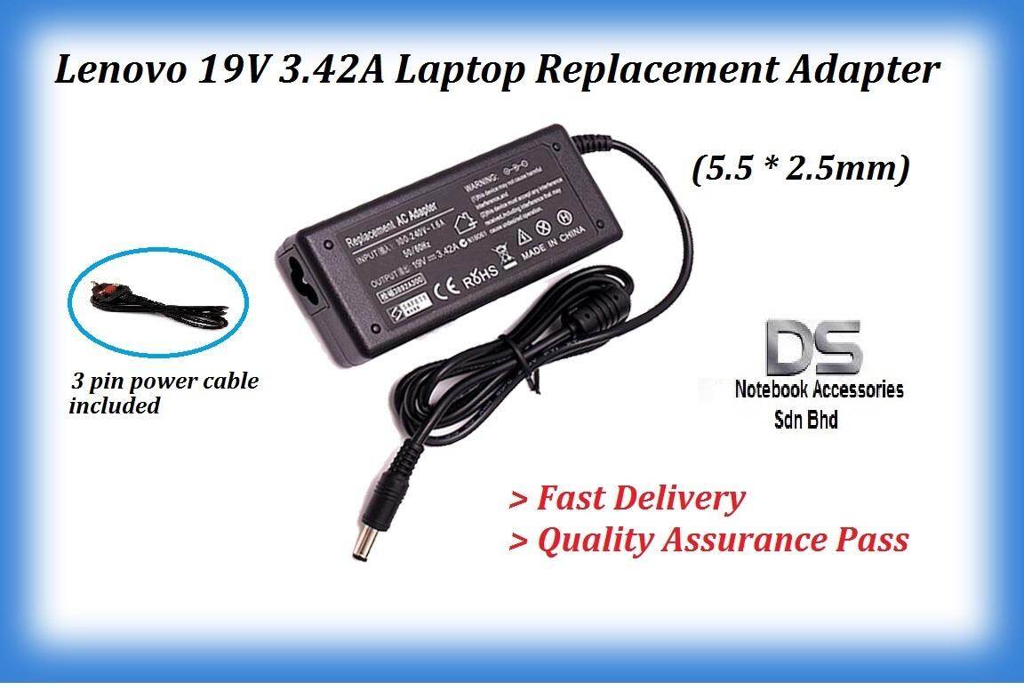 Lenovo Ideapad Z500 Series Ac Charger Lenovo 19v 3 42a 65w 5 5 2 5mm Lazada