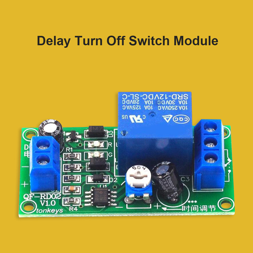 Relay Delay Turn On Off Delay Switch Module Time Adjustable Timer Relay Control Switch Board 12V