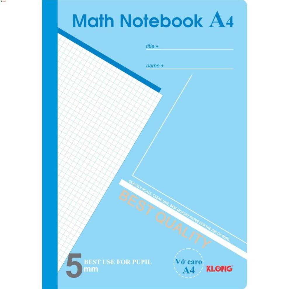 -Vở caro (5*5) 200tr 70/92 Math Notebook; MS: 298 [Klong]