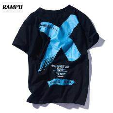Áo Phông Ngắn Tay RAMPO Cho Nam, Phong Cách Cổ Điển Châu Âu Và Mỹ, Tay Lỡ Cho Sinh Viên Hip-Hop