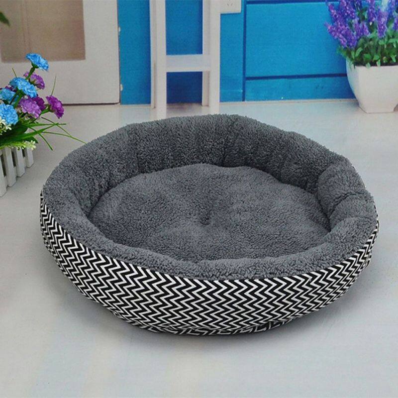 Động Vật Ấm Tổ Tròn Shapd 2 Màu Thời Trang Đang Nổi Mùa Đông Chó Con Thú Cưng Sofa Cũi Nhà Cho Mèo