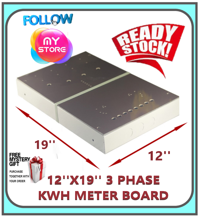 12''X19'' METAL METER BOARD THREE PHASE KWH METAL METER BOARD (TNB