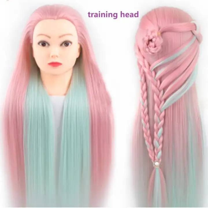 65cm Hairdressing Human Hair Practice Head Training Synthetic