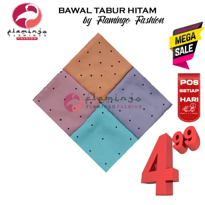 Bawal cotton batu tabur Hitam 45inci limited offer Sale