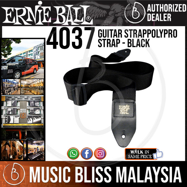 Ernie Ball 2 Polypro Guitar Strap - Black (P04037) Malaysia