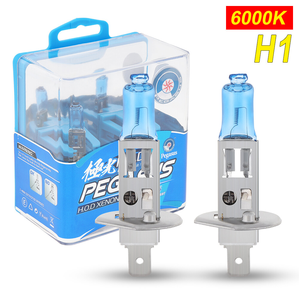 2pcs H1 100W White Light Super Bright Car Headlight HOD Xenon Halogen Lamp Auto Front Fog Bulb