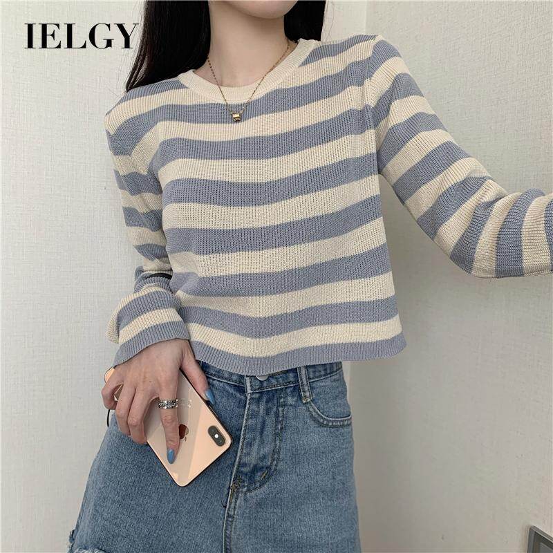 IELGY Loose Pullover All-match Retro Top Autumn Thin Fashion Women's sweater