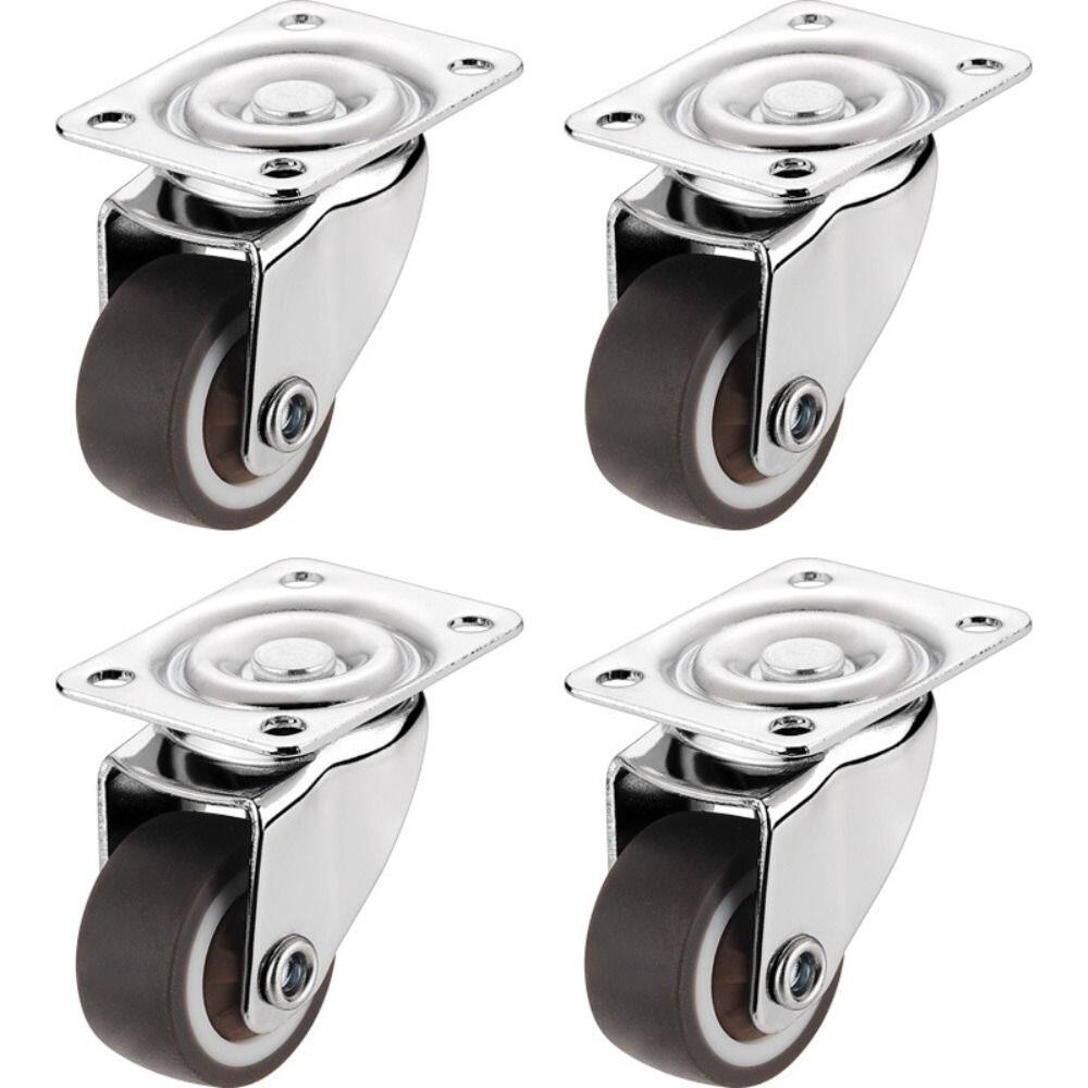 XFFRP37 4 cái/bộ Mềm Nền Tảng Cao su Phụ kiện gia dụng Cũi trẻ em Xe đẩy Bánh xe nội thất Bánh xe phổ thông Bánh xe lăn Bánh xe xoay
