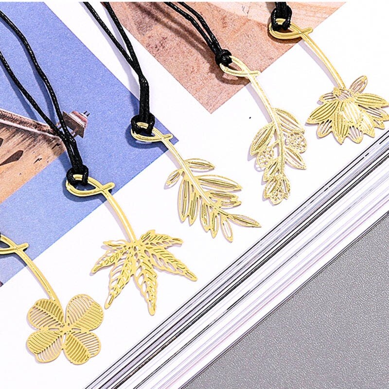 Stationery Bookmarks Four-Leaf Clover Metal Bookmark Student Gift