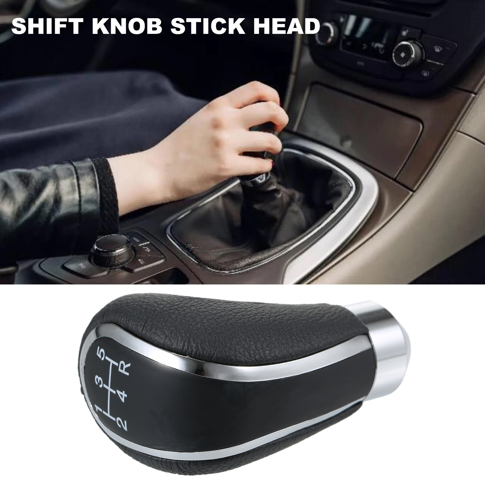 KKmoon Automatic Shift Knob Car Gear Shift Shifter Knob Stick Head Handle Lever Manual Black Replacement for GM